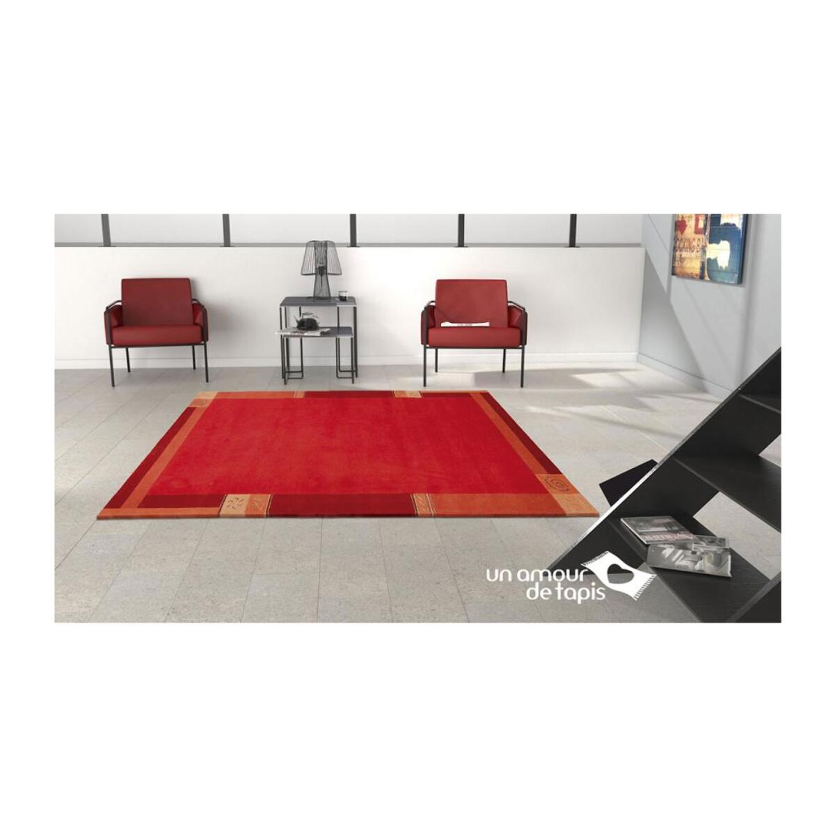 Tapis salon et chambre fait main en laine motif simple VEHU