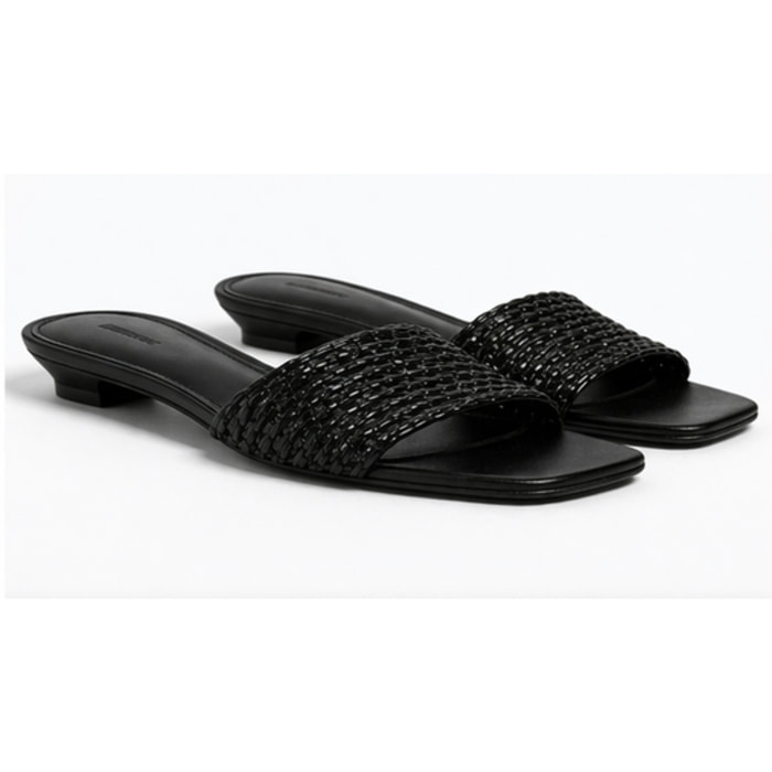 Ciabatta intreccio - tacco 3,5 cm