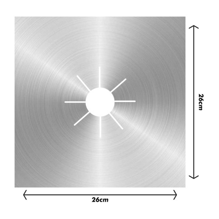 Lot de 8 protèges cuisinière en Aluminium 26x26cm MSV