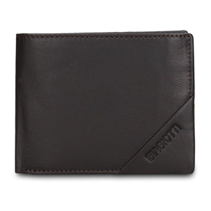 Portafoglio uomo in vera pelle - Modello Aosta - Casual - 12.0 x 10.0 x 2.5 cm