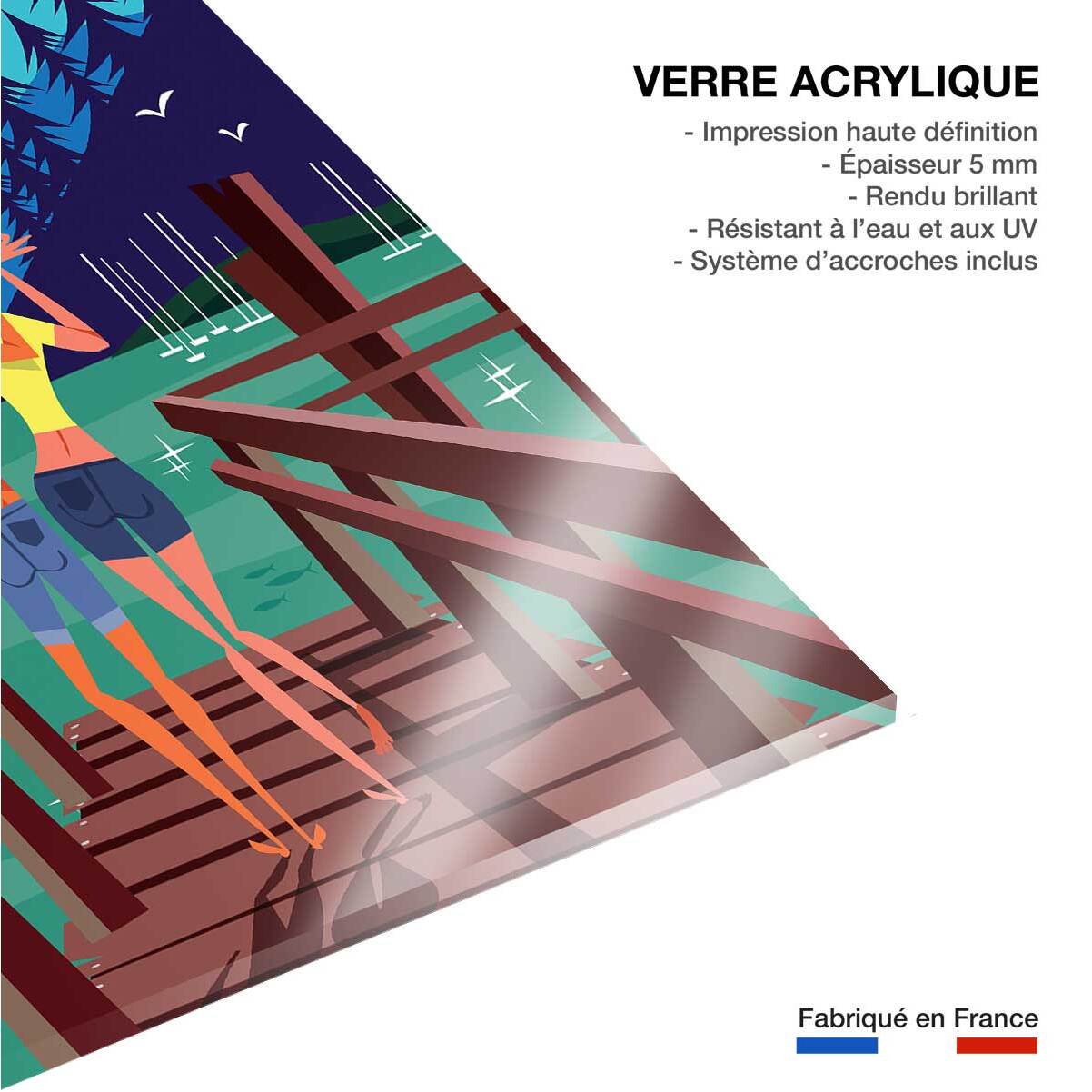 Tableau le pont des amours annecy lac Tableau plexiglas