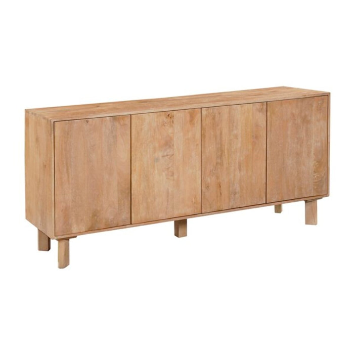 Buffet Bondi -bois massif de mangue et mdf-couleur arabica 160 x 75 x 40 cm