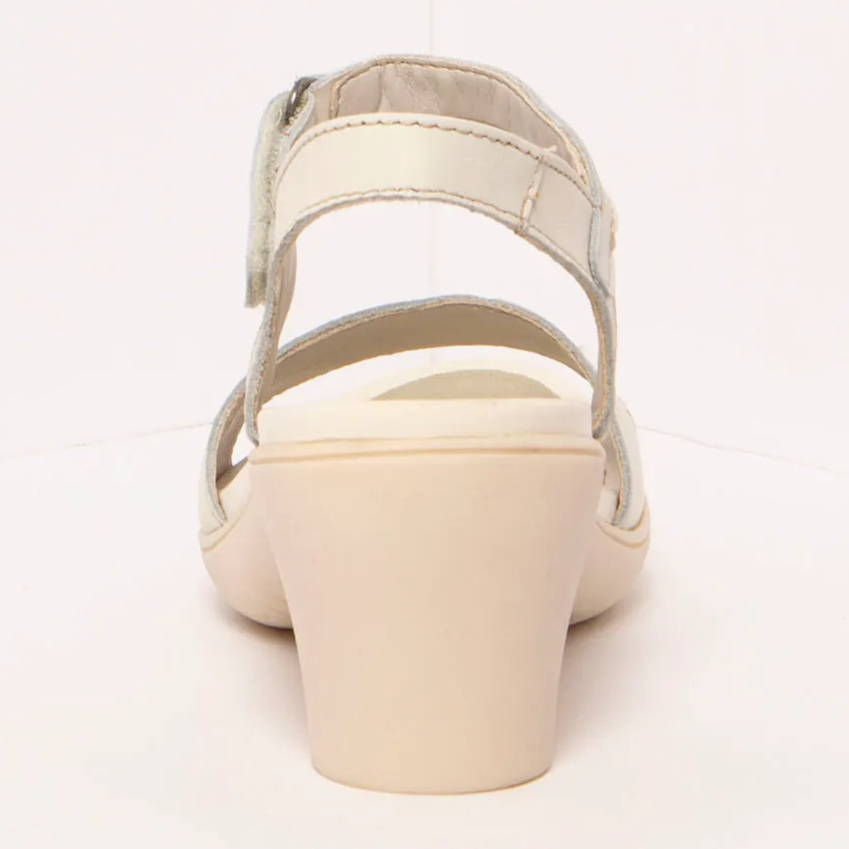 Sandalias con tacón 1475 NAPPA CREAM/ ALFAMA color Cream