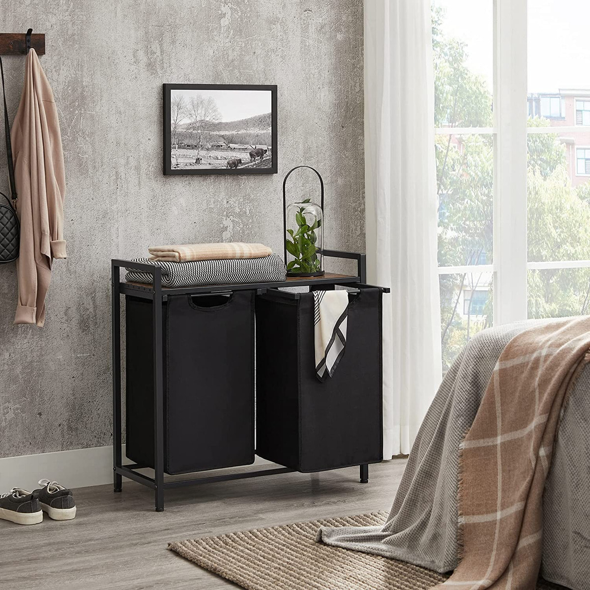 Mobile Porta Biancheria Loft a Due Scomparti