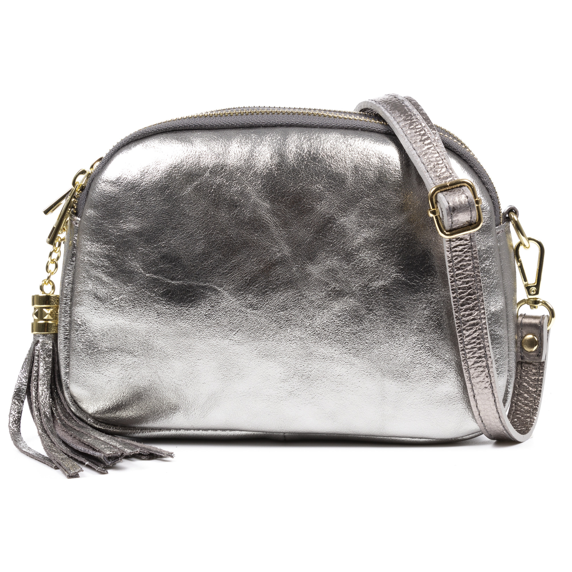 Aliminusa bolso bandolera Mujer. Piel auténtica Gamuza Lacada.