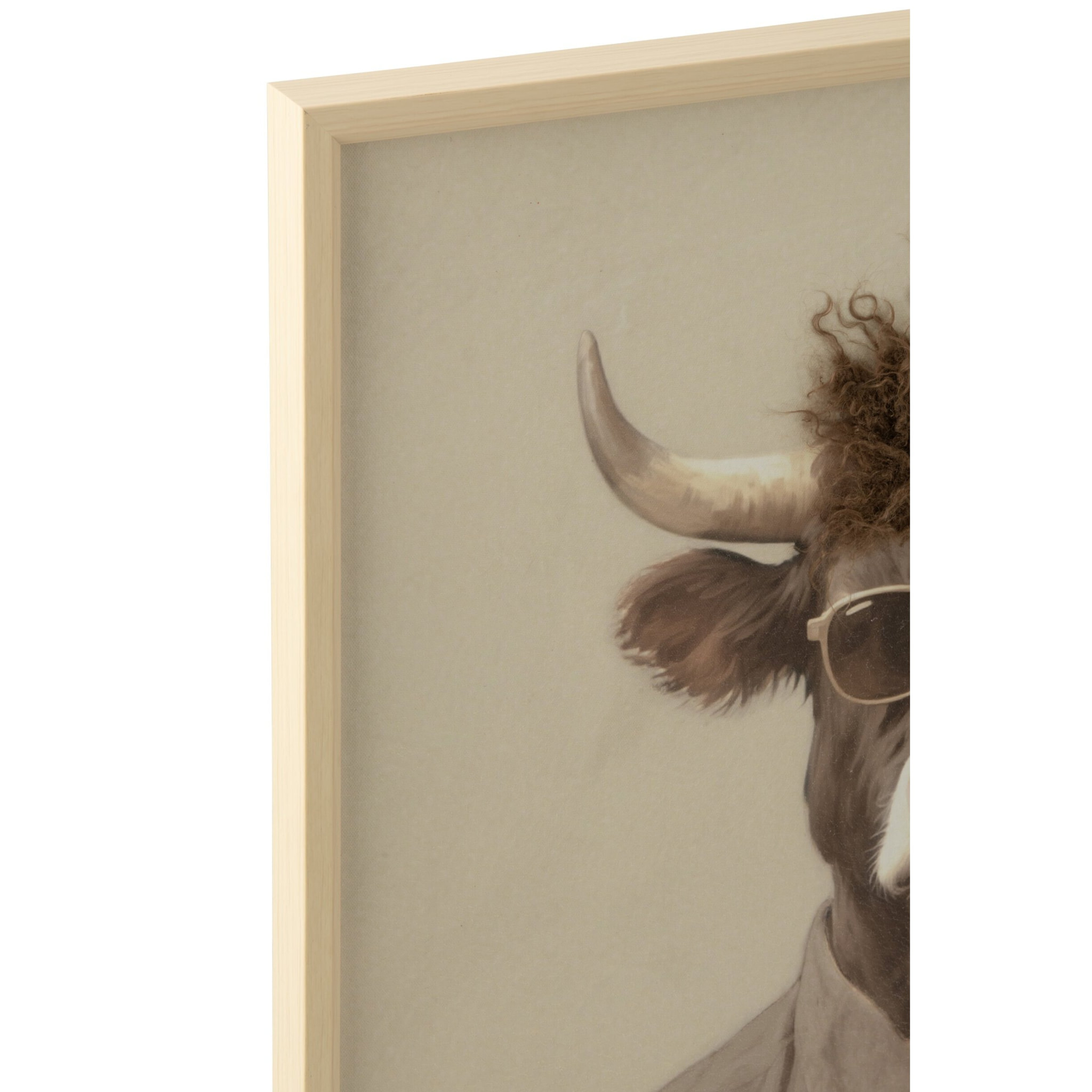 J-Line tableaux Cow - MDF - marron - assortiment de 2