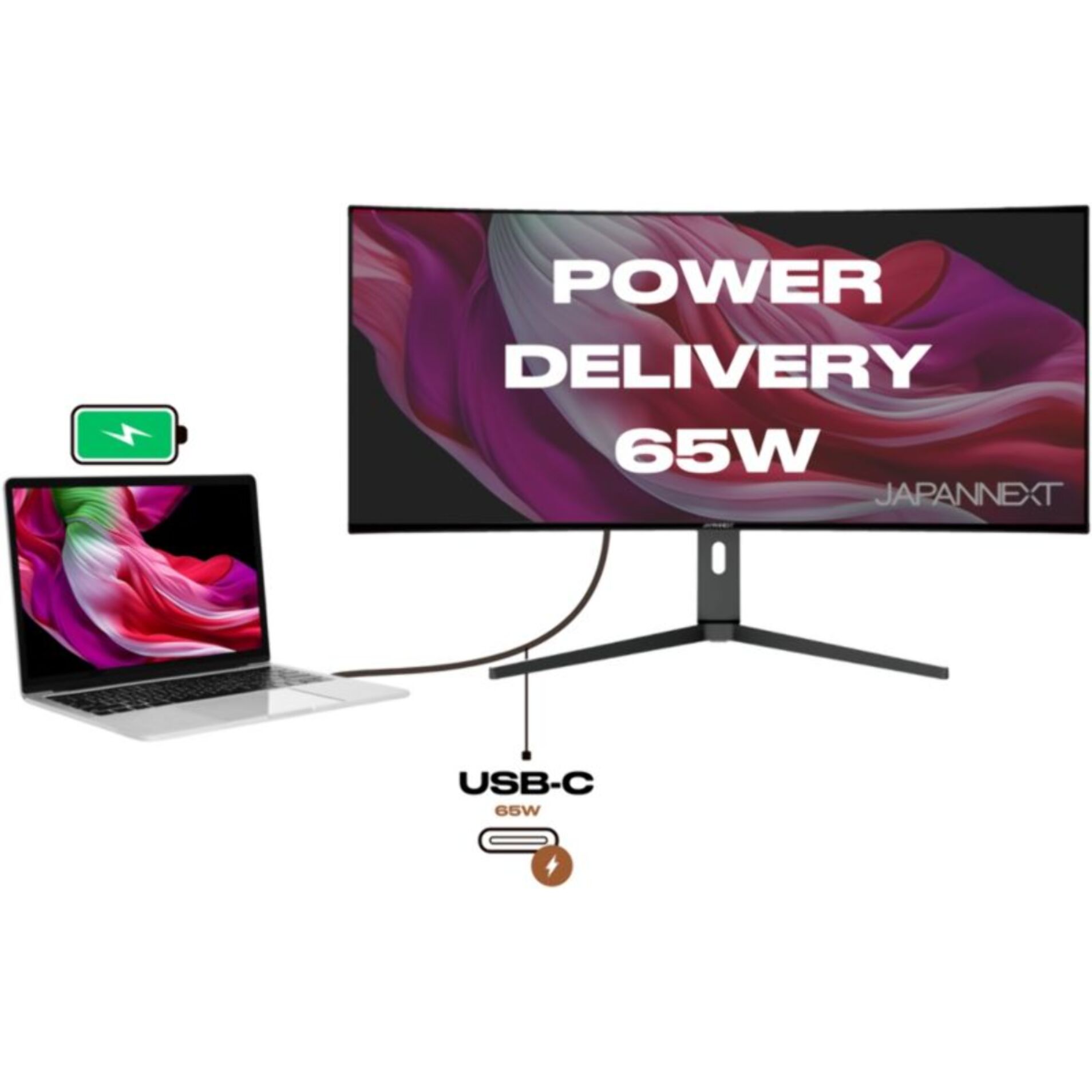 Ecran PC 5K JAPANNEXT JN-5X40 incurvé 40'' incurvé IPS 5K WUHD USB-C 65W KVM