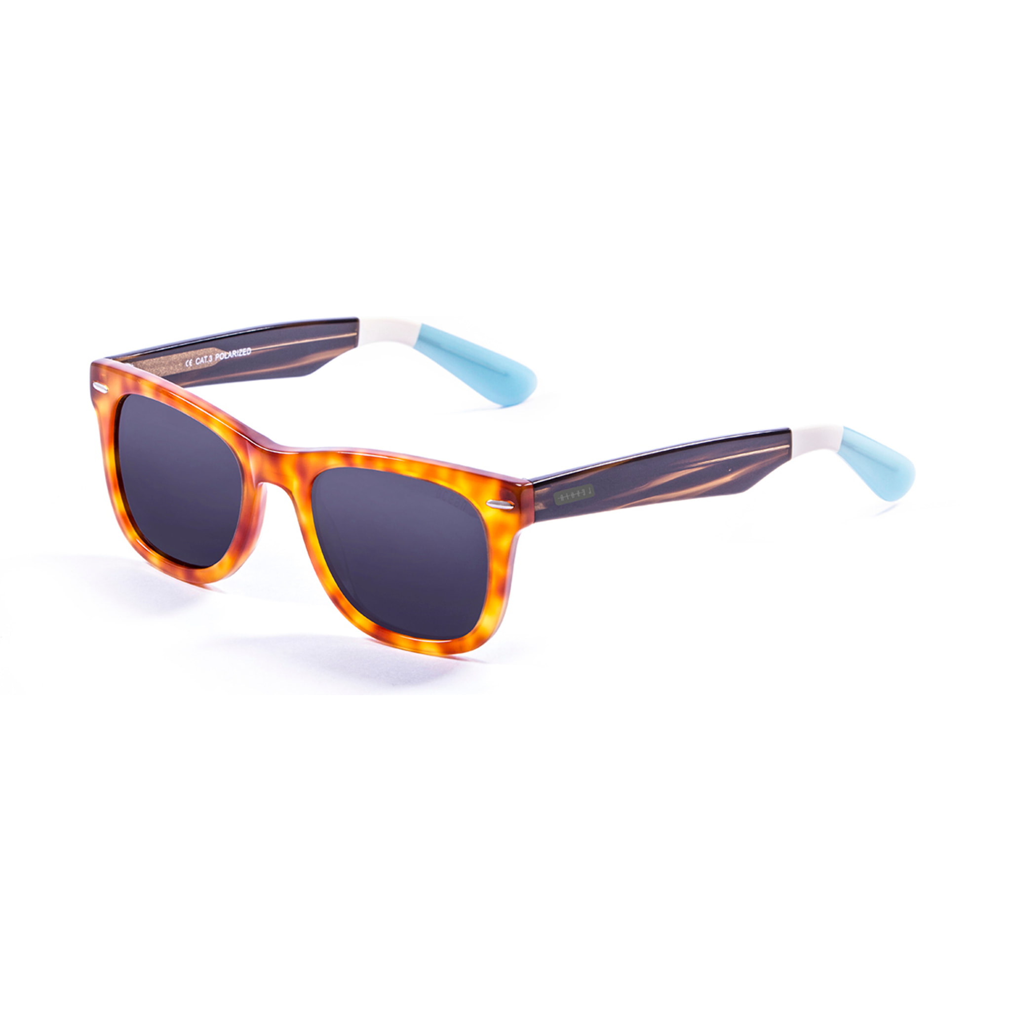 Gafas de sol LENOIR BIARRITZ - Marrón claro y patillas blanco-azul / Marrón