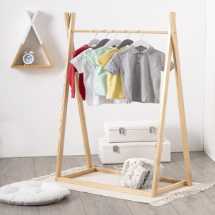 Portant à vêtements enfant - bois 78x126 cm