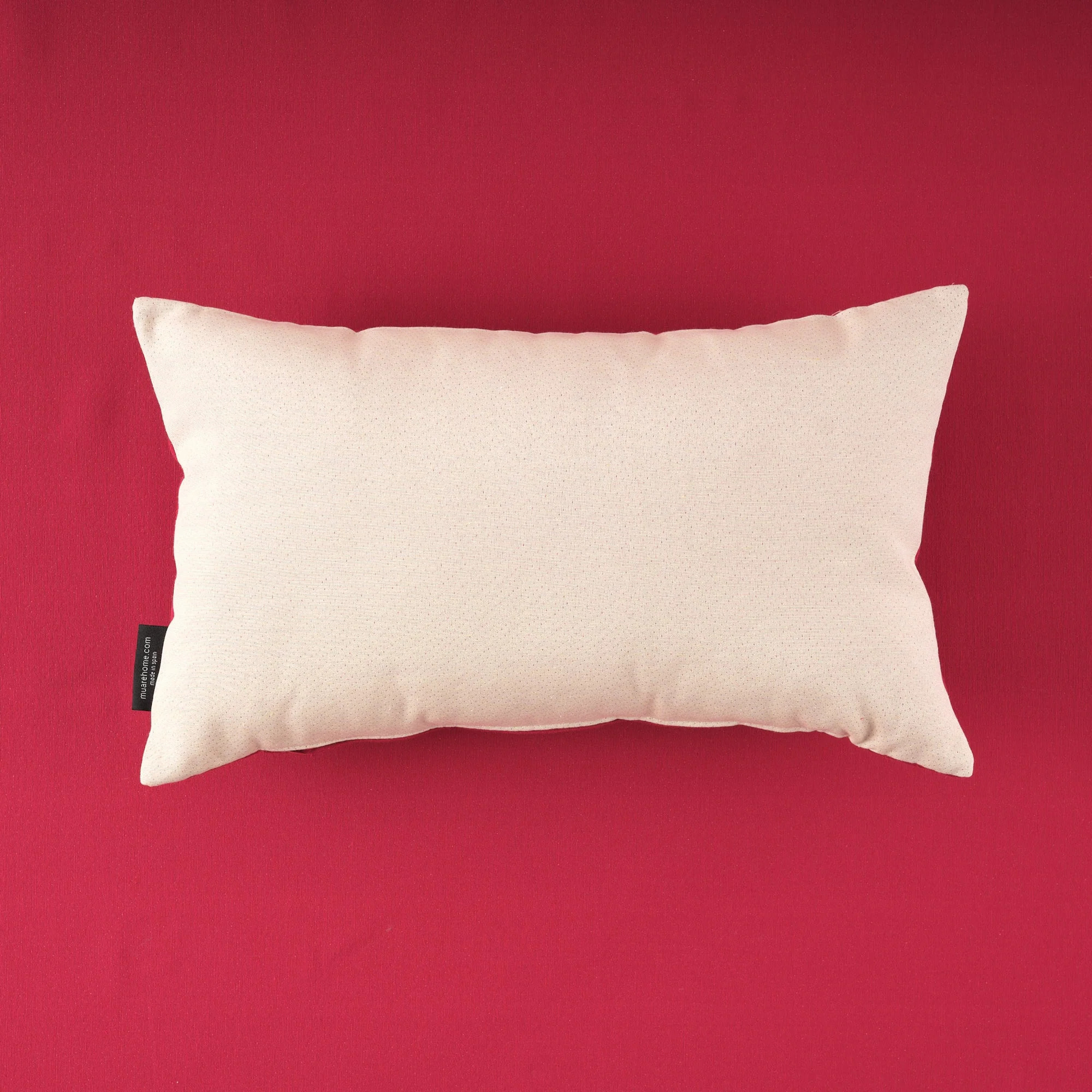 Housse de coussin jacquard réversible 30x50 cm ROUGE UNI