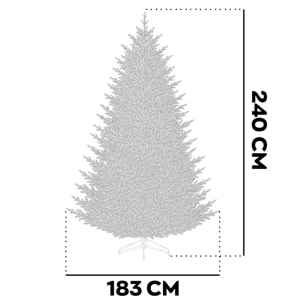 Rockefeller - Albero di Natale effetto realistico in PE e PVC ø183x240H, 3384 Punte