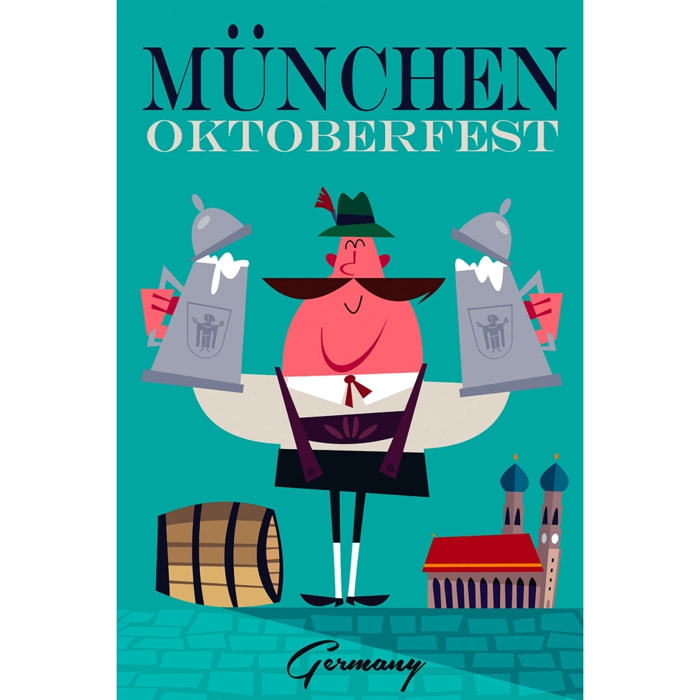Tableau retro munchen Tableau alu Dibond