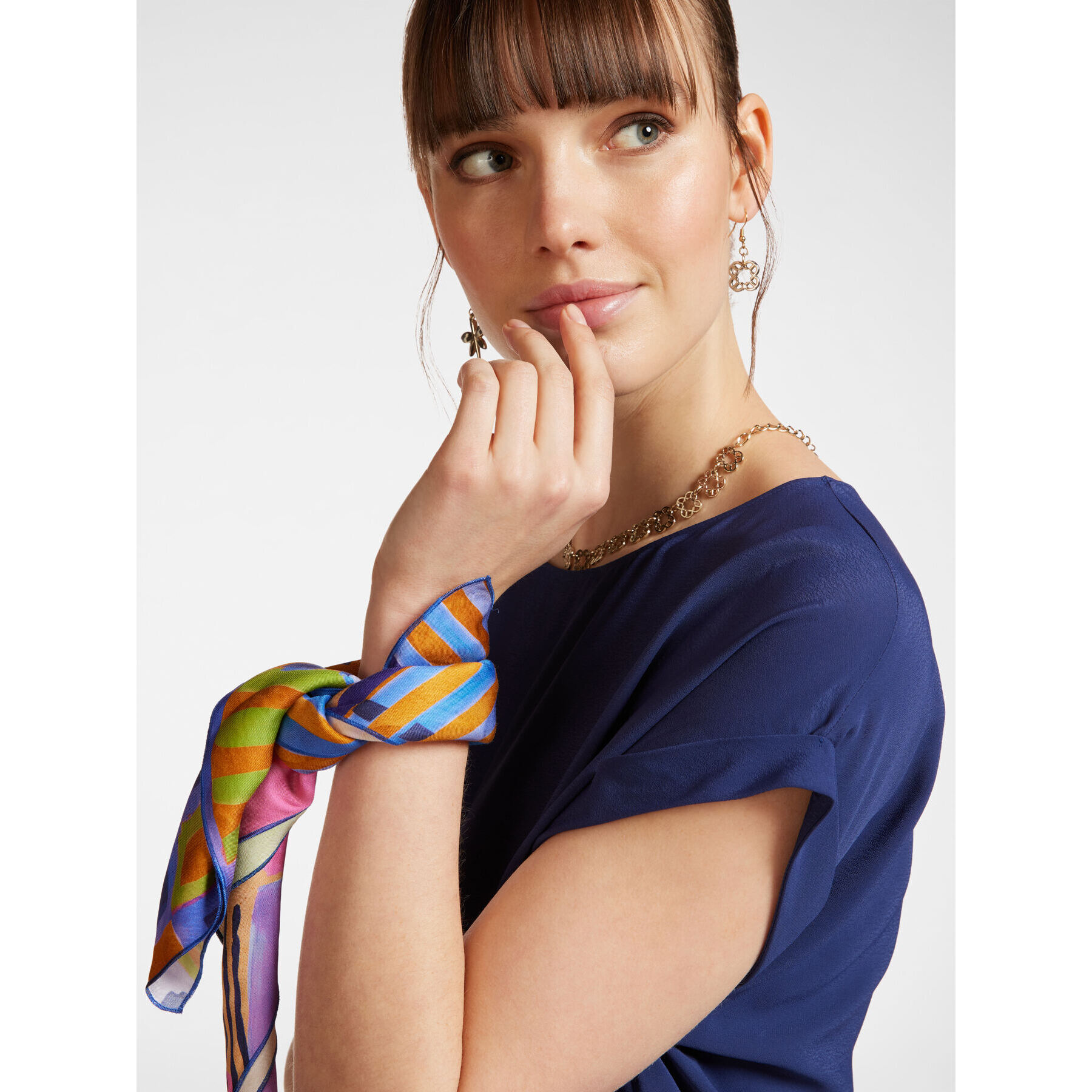 Elena Mirò - Blusa viscosa - Azul