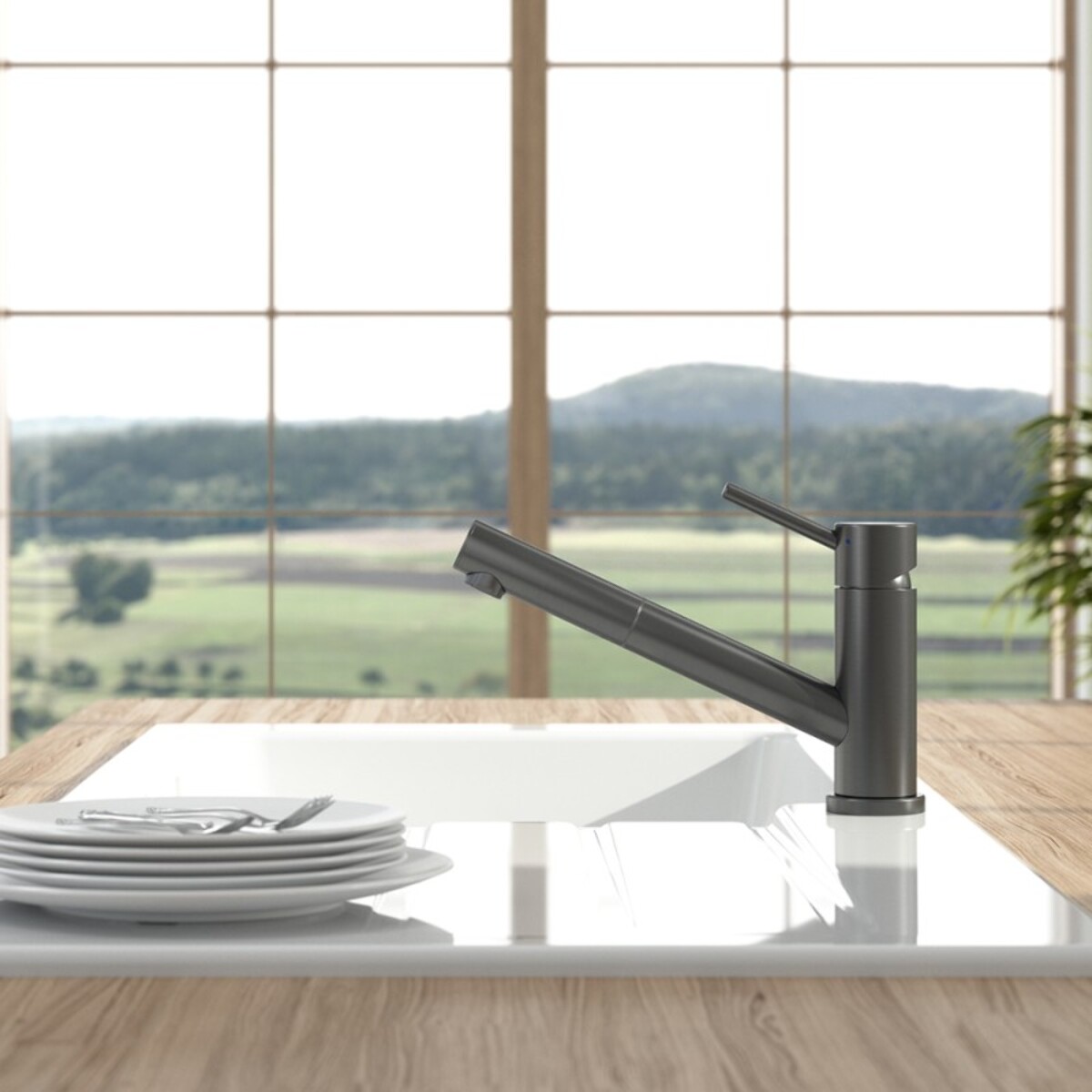 Robinet cuisine rabattable VILLEROY ET BOCH Como Shower window