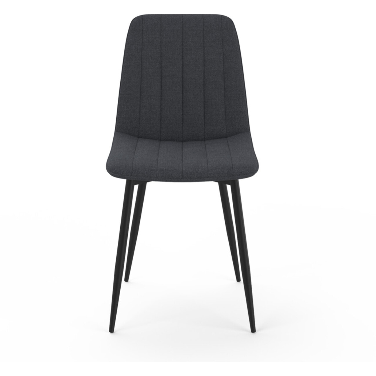 Chaises Fiona velours mix couleurs (beige, gris foncé et gris clair) pieds métal noirs - lot de 6