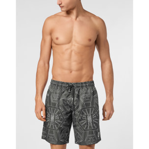 PHILIPP PLEIN Swim Trunks HEXAGON MONOGRAM