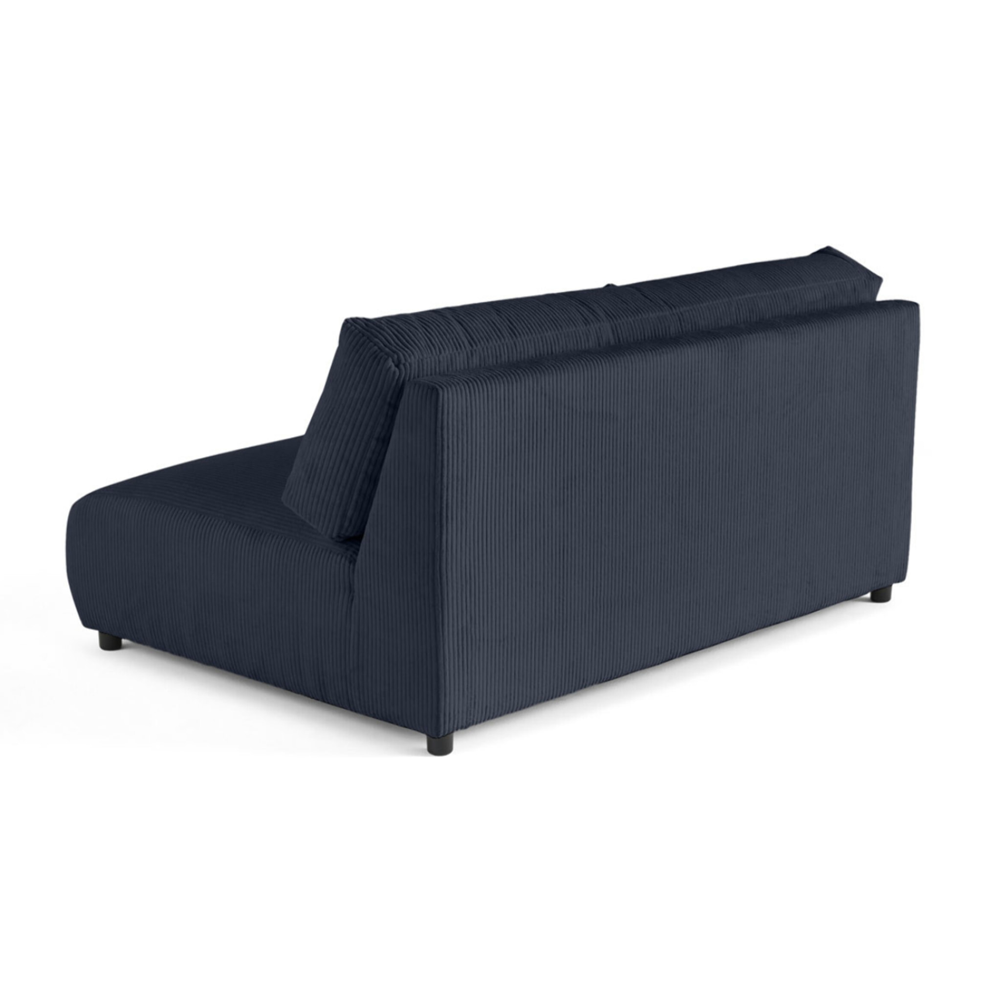 Garance - module d'assise 3 places - en velours côtelé - Bleu nuit