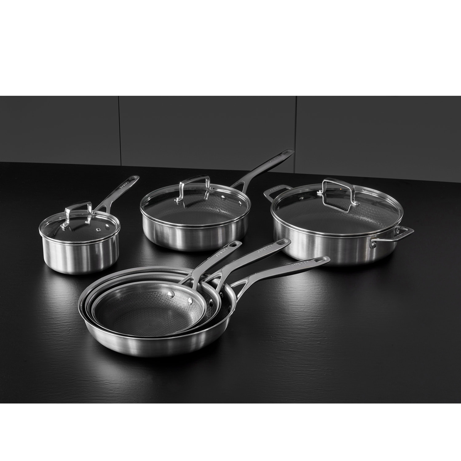 Casserole en acier avec couvercle en verre 79Nord D16 cm
