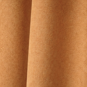 Rideau thermique phonique et semi occultant à galons fronceurs KONFOR - Jaune Ocre