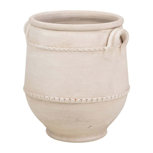 Florero Ceramica Beige 35x35x43 Cm