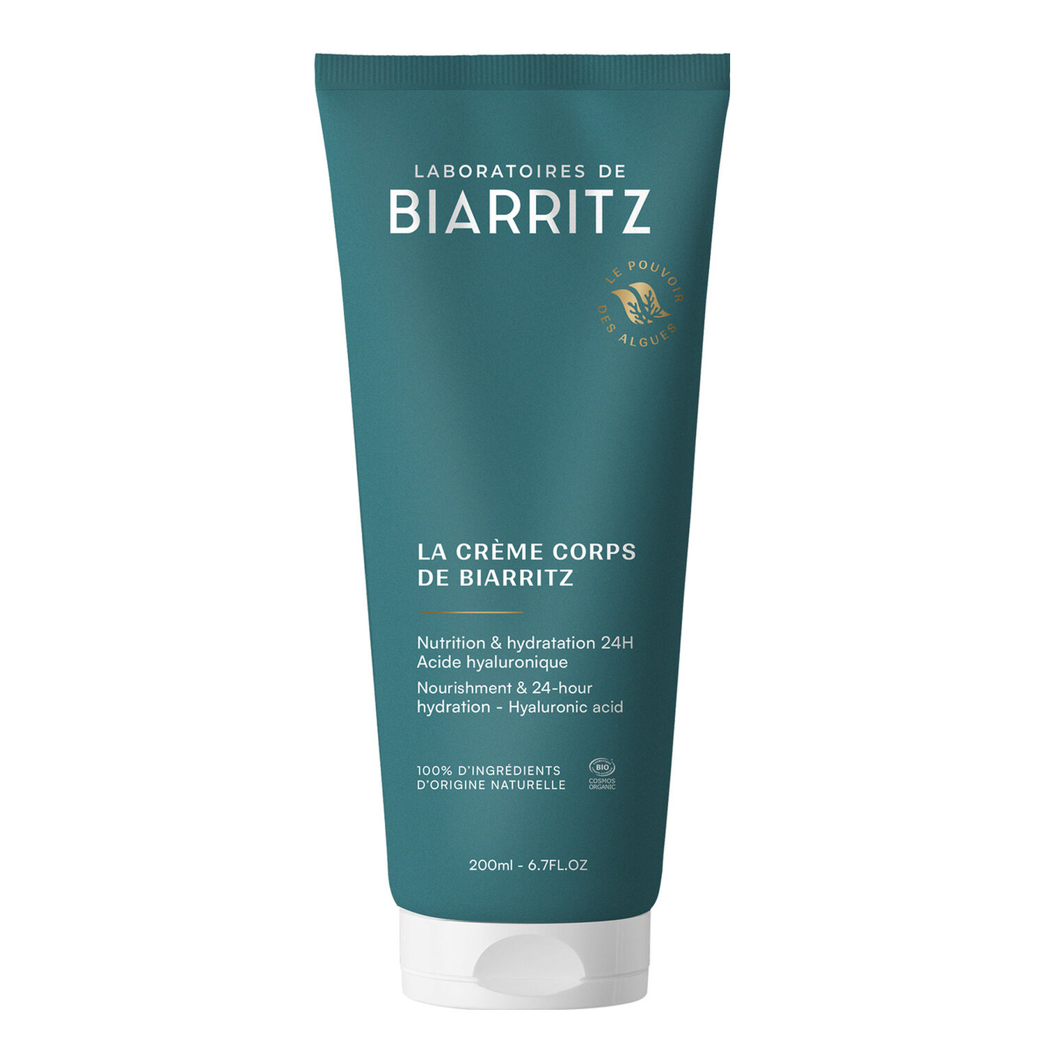 From Biarritz - Crème Corps Nutrition & Hydratation 24h Bio à l'Acide Hyaluronique 200ml