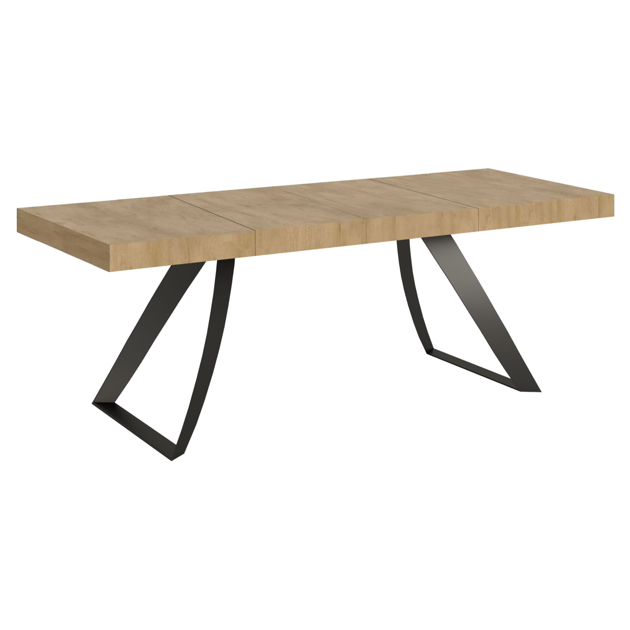 Mesa extensible 90x160/264 cm Proxy Premium Roble Natural estructura Antracita