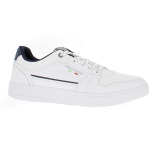 Armata di Mare Scarpe Uomo Court Sneakers Casual con Soletta Rimovibile in Memory Foam AMU SS23D328 Off White Navy