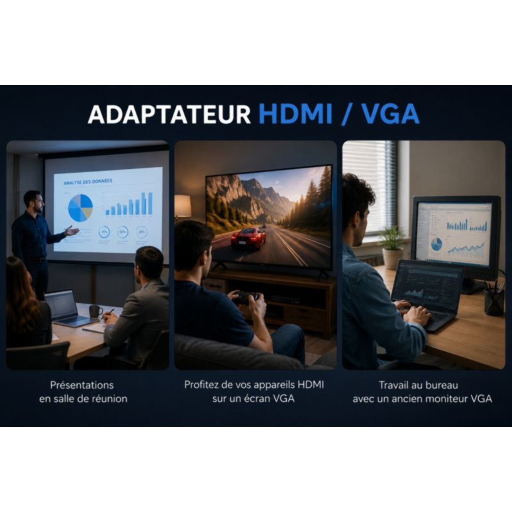 Adaptateur HDMI/VGA ESSENTIELB HDMI-VGA Vidéo