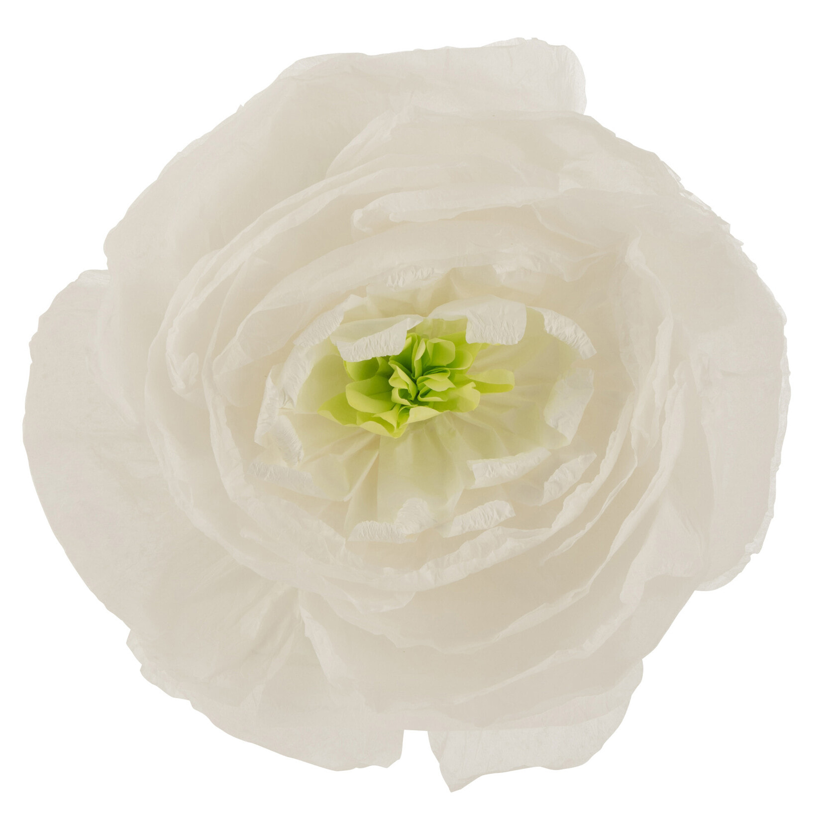 J-Line fleur artificielle - papier - blanc - large