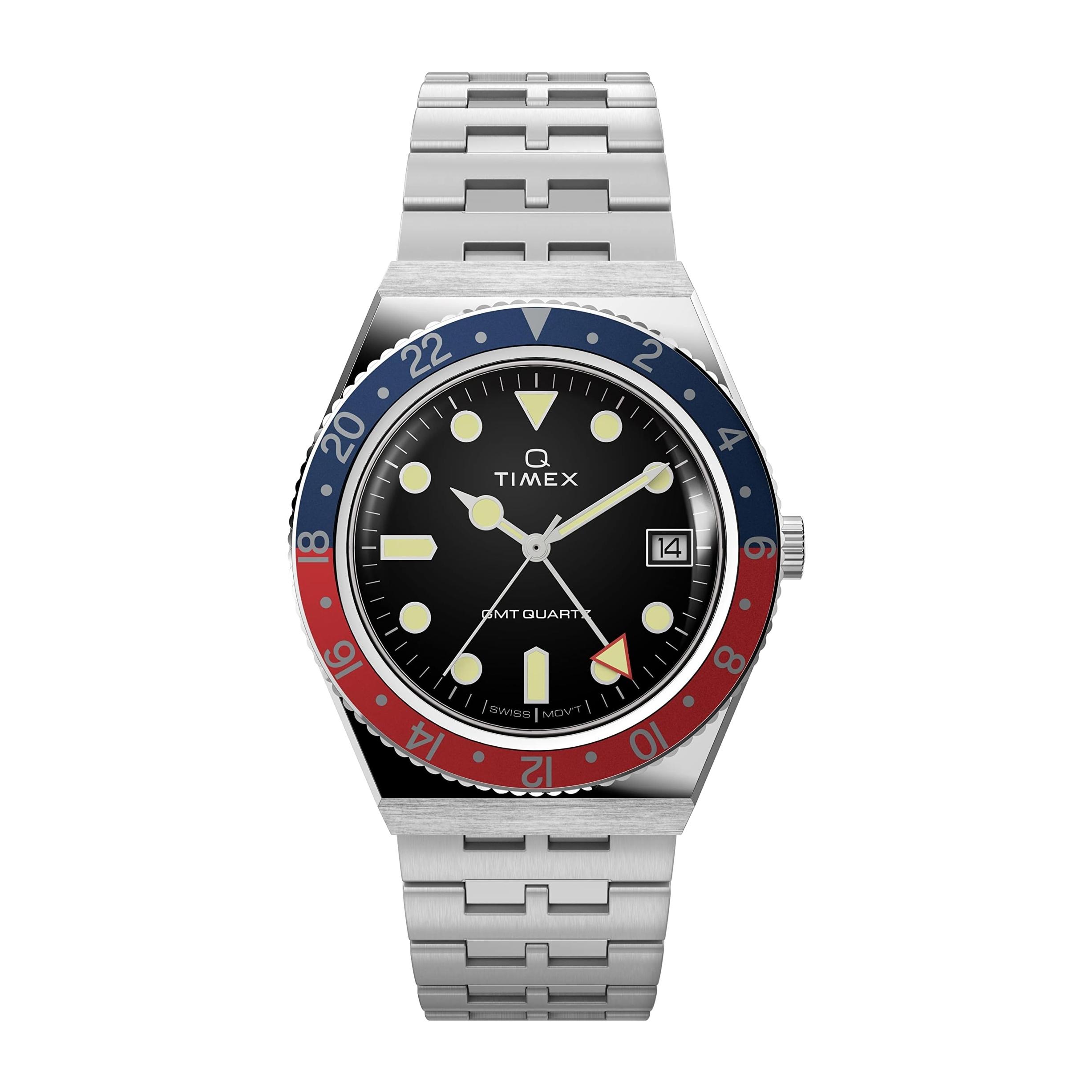 Orologio Timex Q DIVER GMT Acciaio Silver