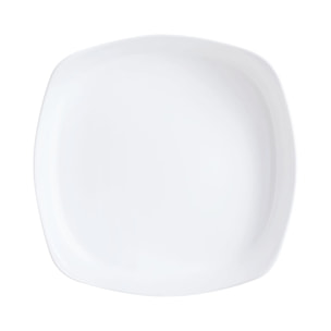 Plat à four carré blanc 29X29cm Smart Cuisine Carine 250°C  - Luminarc - Opale culinaire extra léger et résistant