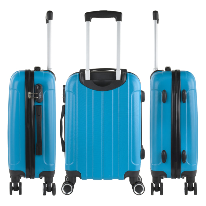 Juego De Trolley Cabina Y Neceser Itaca Havel Turquesa