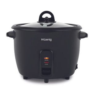 ORYZA4 H.Koenig, Olla arrocera, 0.8L, antiadherente, mantenimiento del calor, apagado automático, Sin BPA, 350W