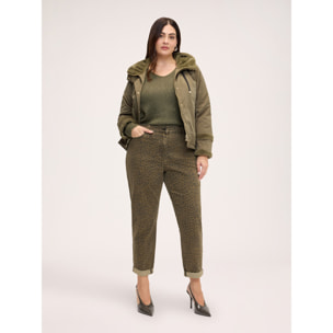 Fiorella Rubino - Piumino con dettagli peluches - Verde militare