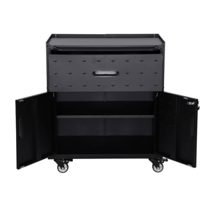 Meuble bas de rangement pour garage avec 1 tiroir et 2 portes