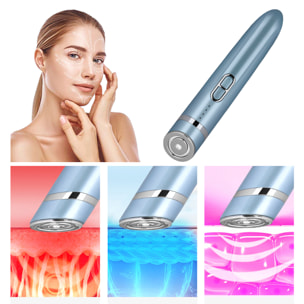 Strumento di bellezza con 4 modalità: EMS, RF, funzione ultrasuoni e luminoterapia.