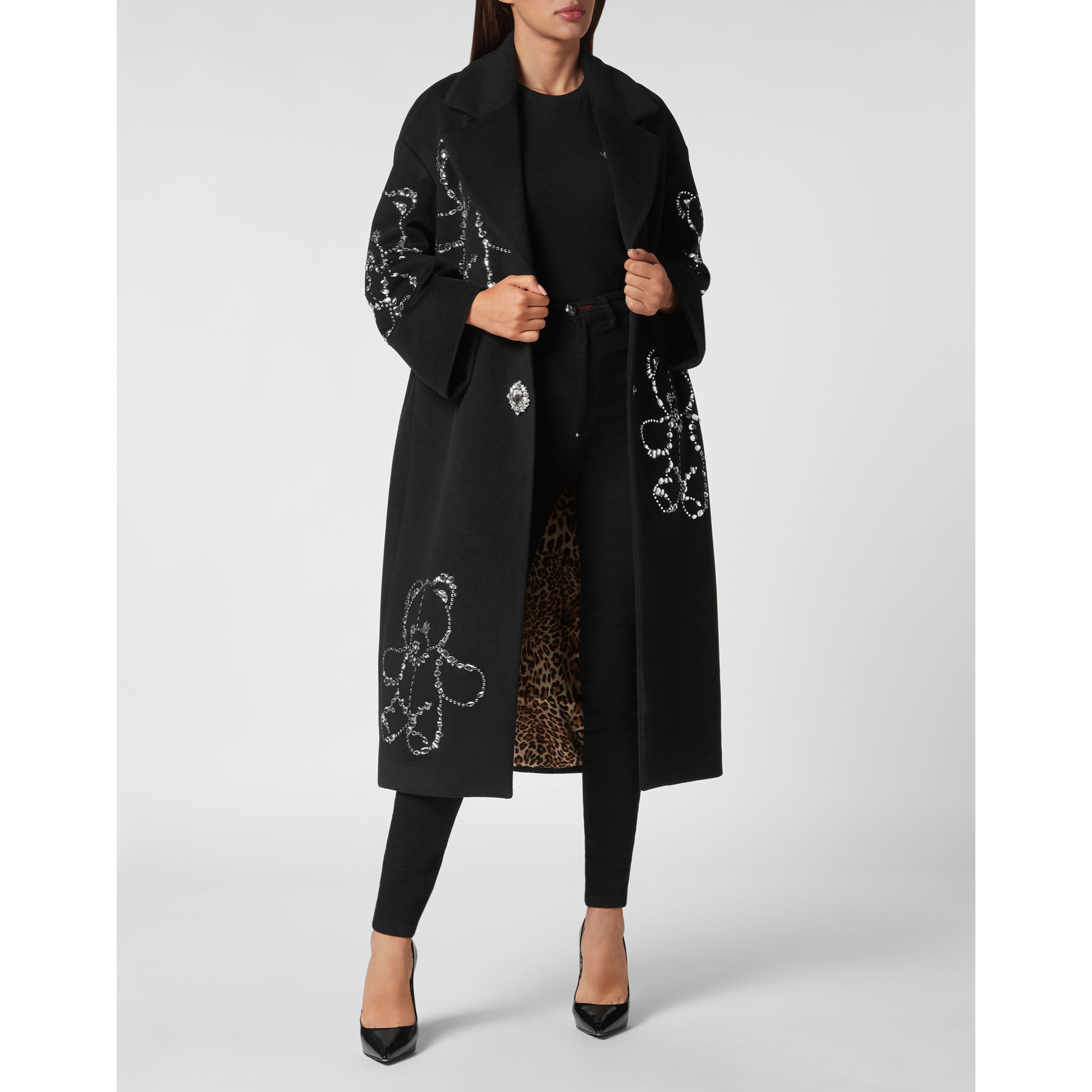 PHILIPP PLEIN ABRIGO LARGO TEDDY