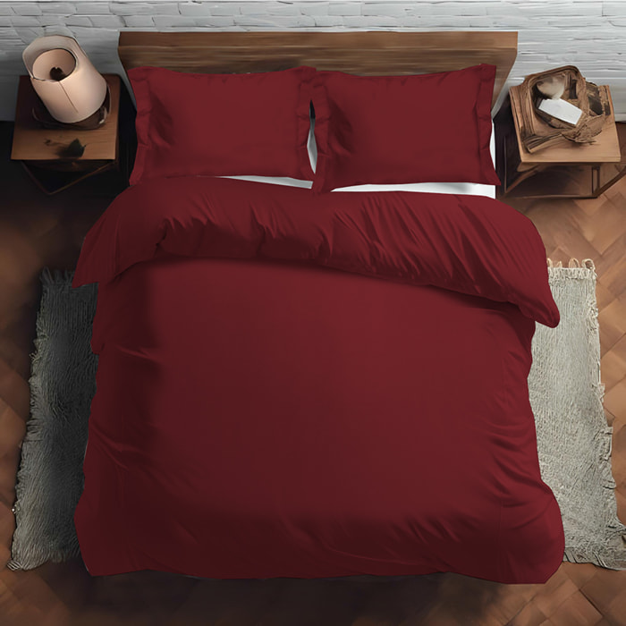 Parure copripiumino bordeaux