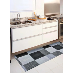 SALLY Alfombra vinílica de cocina animal print en gris, varias medidas disponibles.
