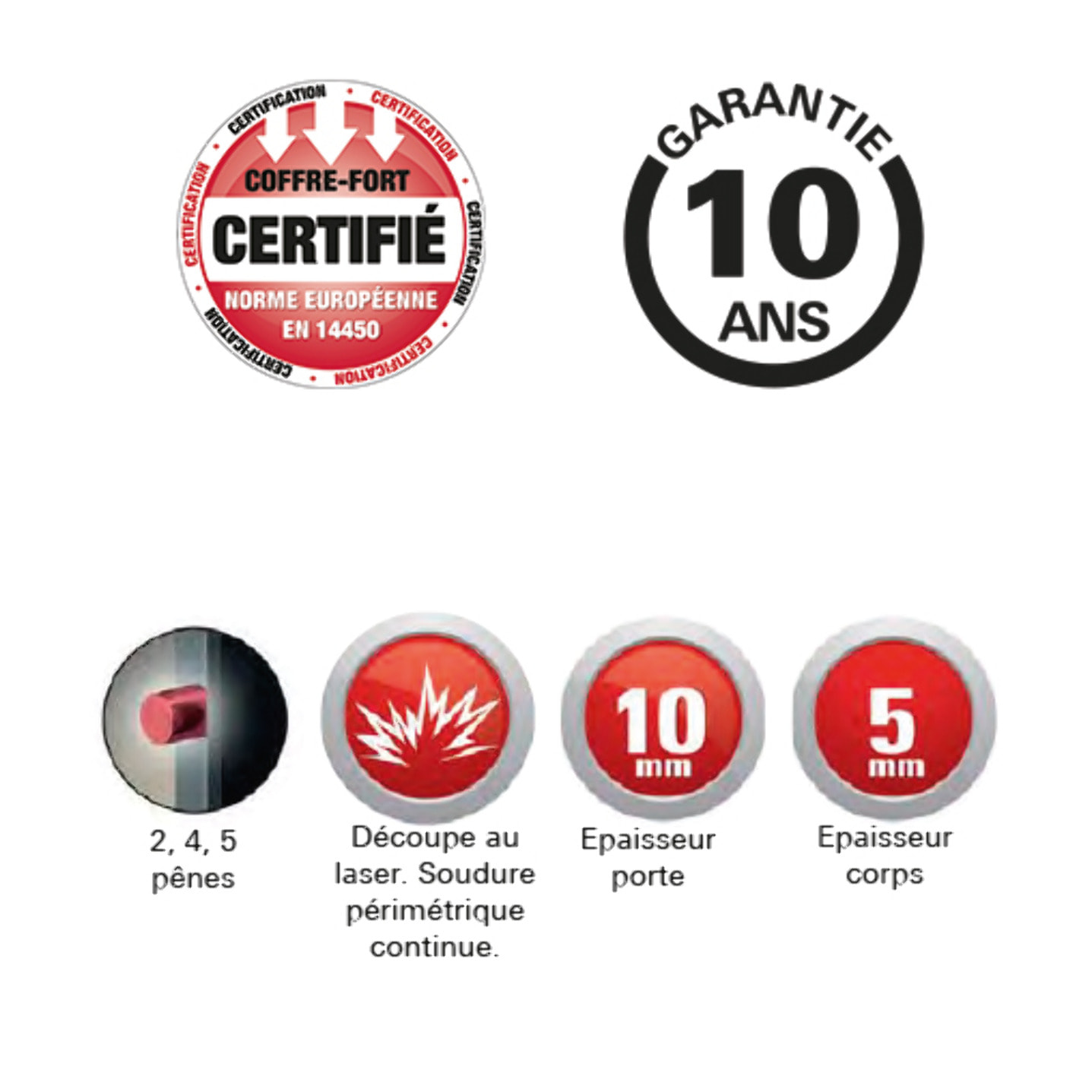 Coffre de sécurité BRAN 1220X350X300 a clés 2 pênes - 13207