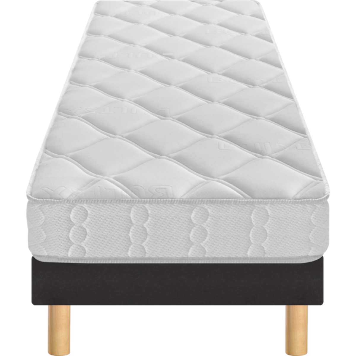 Ensemble SINGULAR 1 place|H 18 cm avec sommier ferme|confort ferme