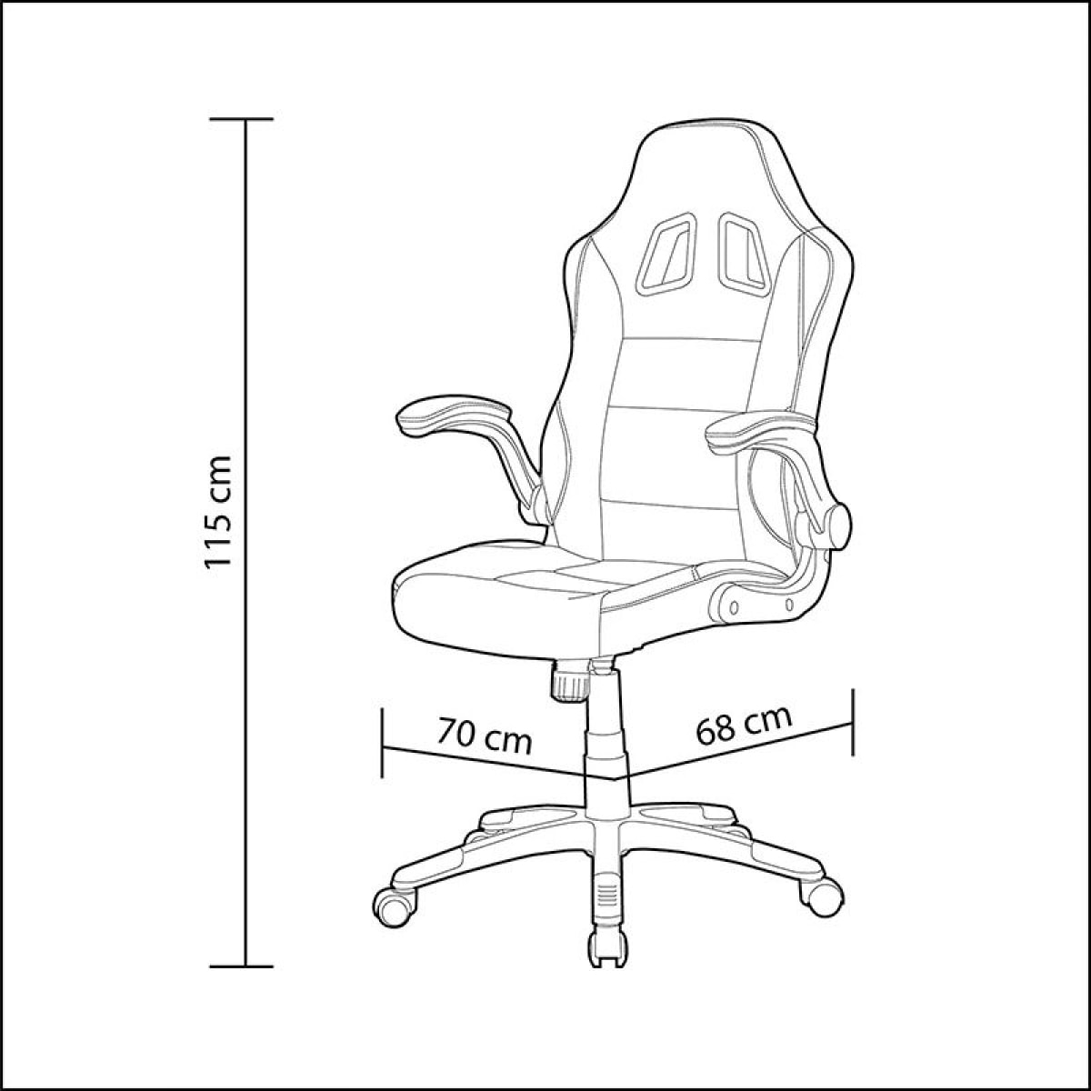 Silla gaming Mugello Negro - Azul Mugello