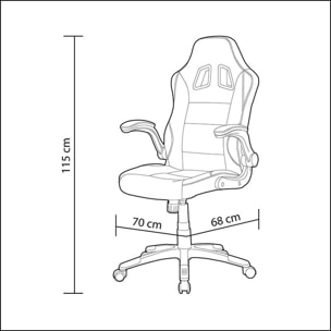 Silla gaming Mugello Negro - Azul Mugello