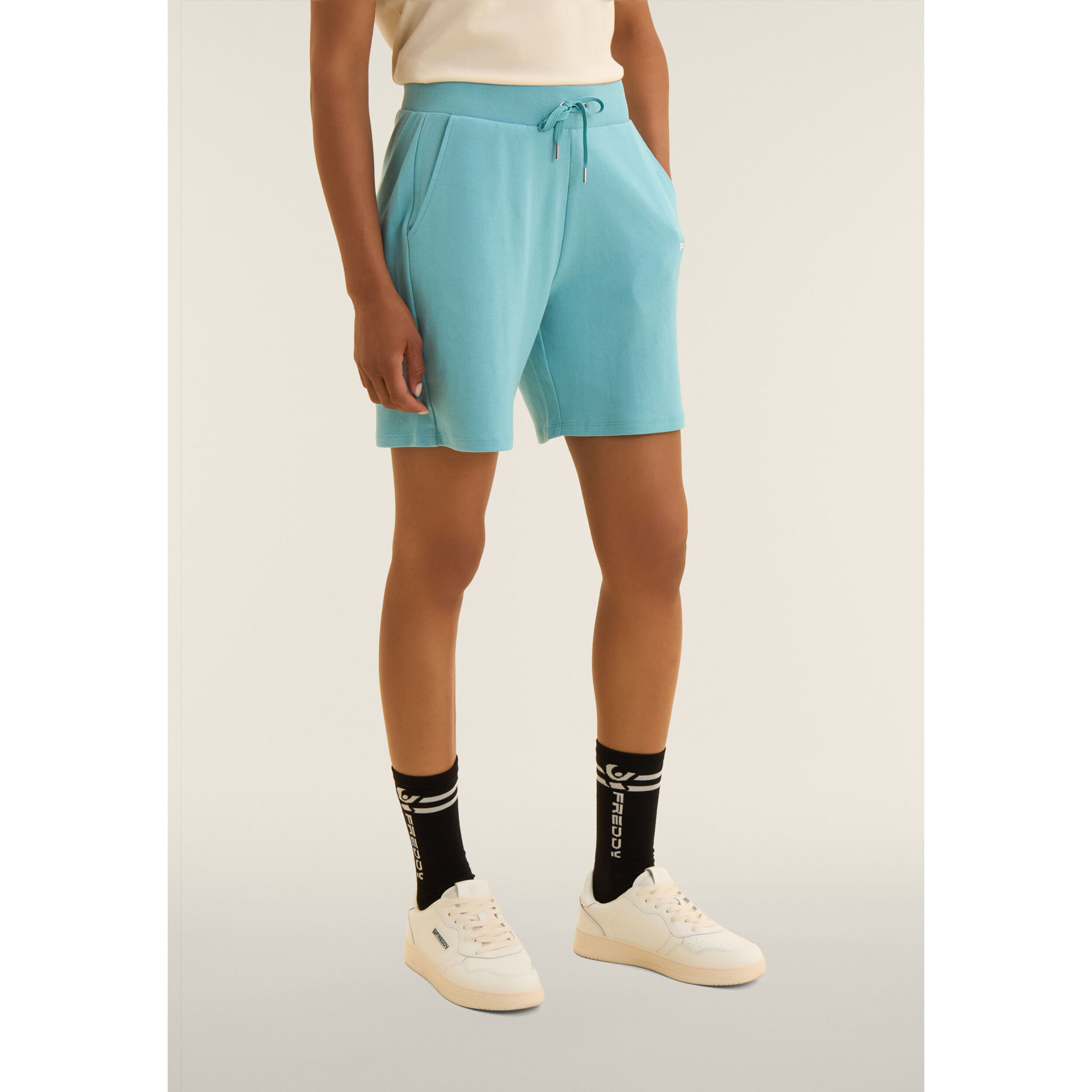 Pantaloni Corti con piccolo Logo FREDDY in Glitter