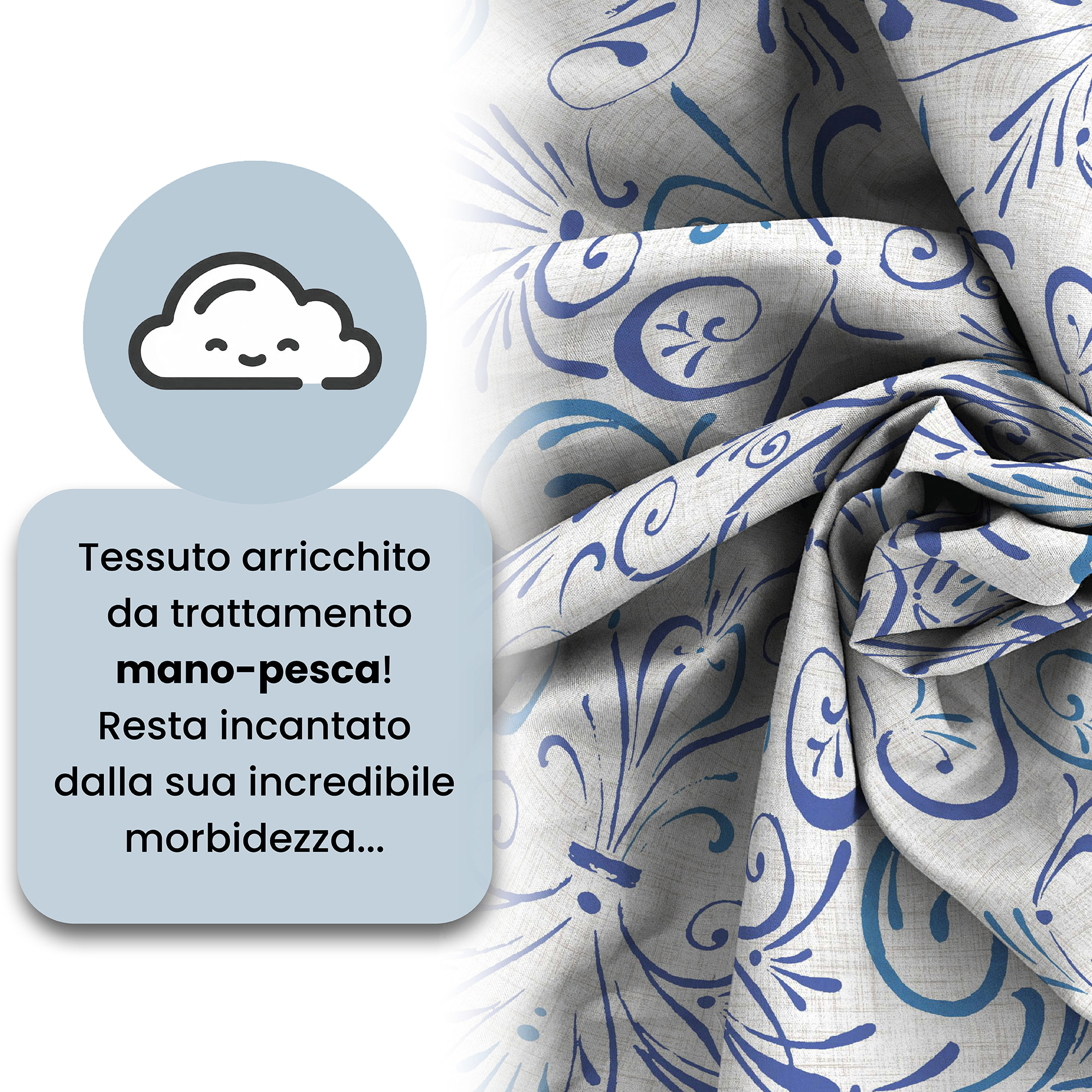 COPRIPIUMINO FANTASY, 100% Microfibra, No Stiro - ORNATO TEX