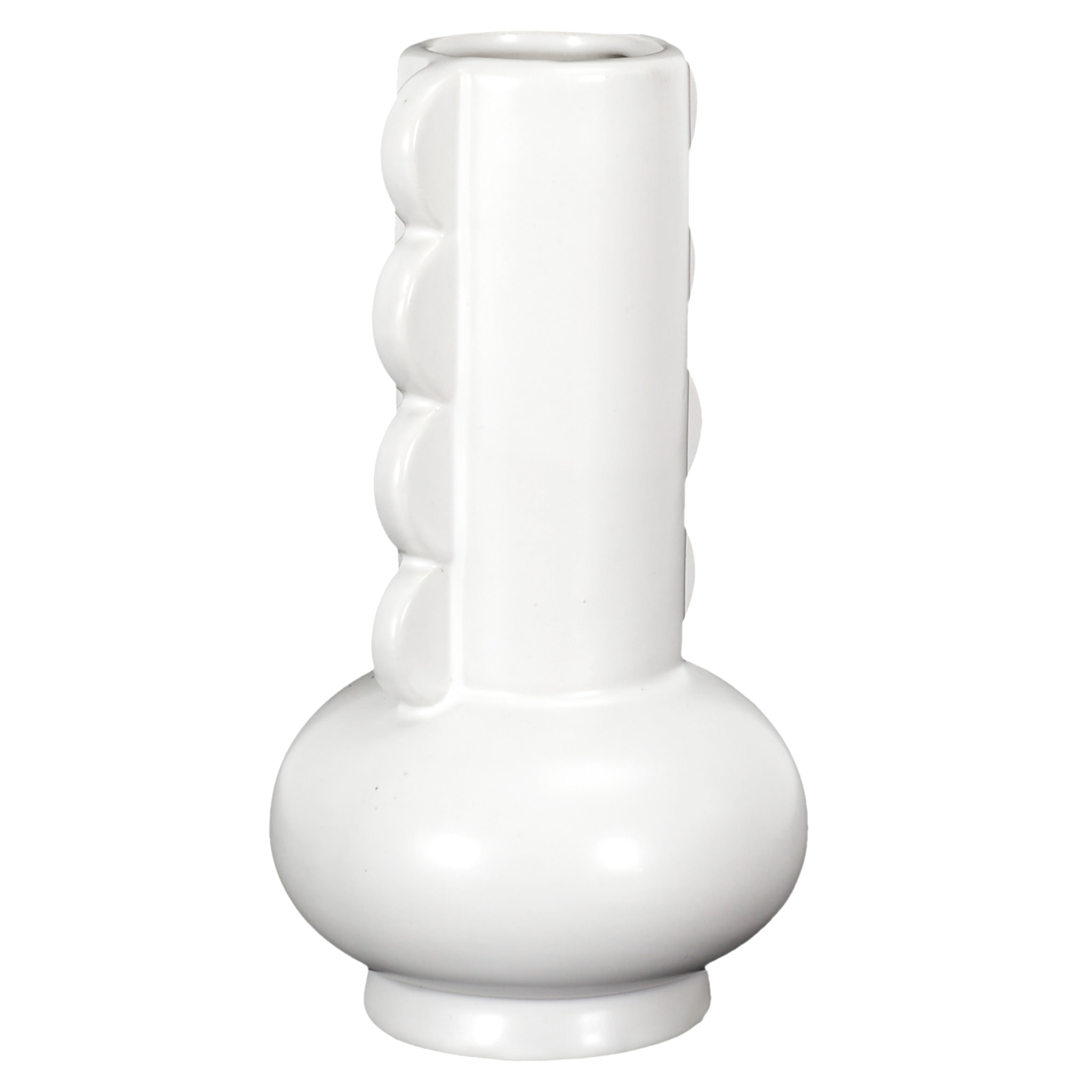 Vase Ceramique Lola Blanc H15cm For White
