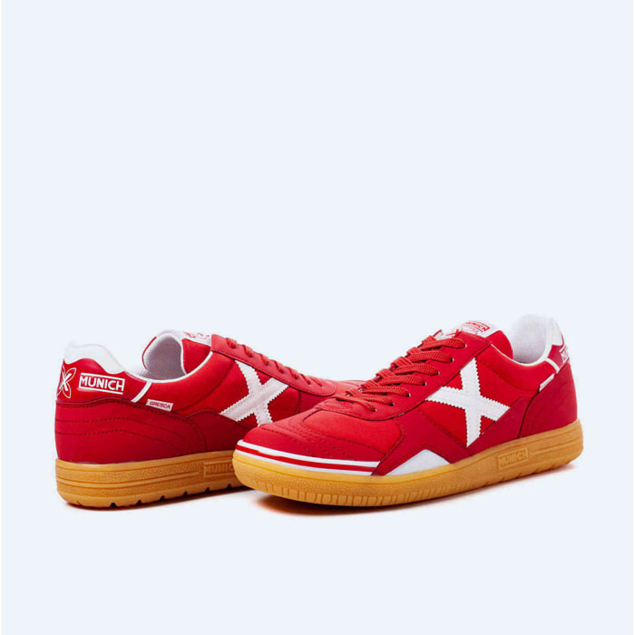 MUNICH GRESCA 24 Zapatillas fútbol sala Diseño Rojo y Blanco