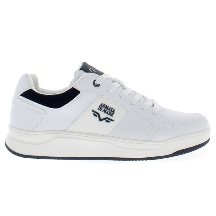 Armata di Mare Scarpe Uomo Sneakers Basse Stringate con Soletta Rimovibile in Memory Foam AMU 1N949 Off White