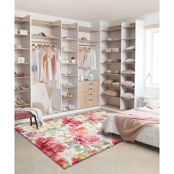 Tappeto arredo salotto soggiorno camera, stile moderno contemporaneo disegni arte moderna e motivi floreali