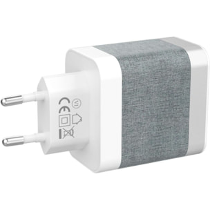 Chargeur ordinateur portable ADEQWAT 65W charge rapide 2 USB-C